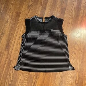 Worthington Black and White Striped Blouse